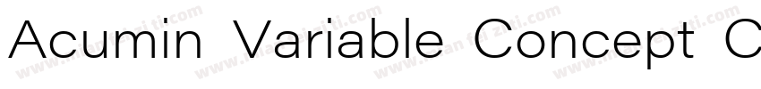 Acumin Variable Concept Cn Th I(ttf字体转换